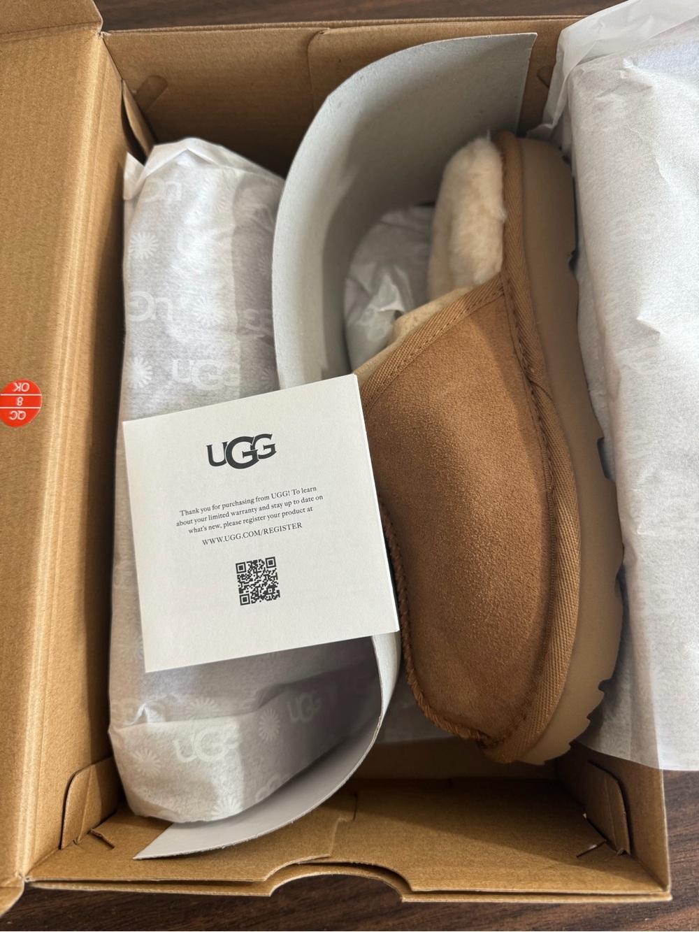 UGG Keegan Chestnut Suede Shearling Slide Slippers Kids Size 12 Cozy Comfort - Picture 12 of 12